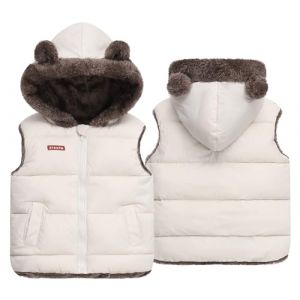 AIEOE Doudoune Sans Manche Fille Doudoune Sans Manche Enfant Gar&ccedil;ons Fille Duvet Hiver Matelass&eacute; 3-4 Ans Blanc (HIGENL, neuf)
