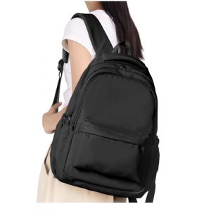 HYC00 Sac &agrave; Dos Scolaire Fille Coll&egrave;ge Ado Sac D'&eacute;cole D&eacute;contract&eacute; L&eacute;ger Cartable Scolaire Fille Lyc&eacute;e Garcon Sacs &agrave; dos Loisirs Antivol Femme Homme pour Travail &Eacute;cole Voyage School Bag,Noir (SUNMOP, neuf)