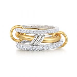 ZOERAY Bague Femme Homme Argent Or Empilable Bagues Femme Plaqué Or 18k Alliance Femme Argent con Zircone Bague Fiançailles Femme Multicouche Promesse Phalange Grosse Bague Bijoux Cadeau (ZOERAY JEWELRY, neuf)