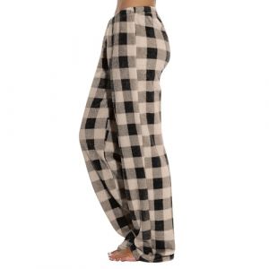 Vetement de Sport Femme Fille Adulte Pyjama Hiver Polaire Baggy Couple Carreaux Coton Thermolactyl Assorti Pantalon Velours Cotel&eacute; Pyjama a Carreaux Femme Kaki XL (TOFOTL✈8-21 Jours Arrivent, neuf)