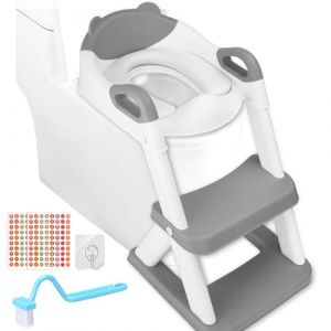 BBWELL Reducteur Toilette Enfant, 2 en 1 Rehausseur Toilette Enfant, R&eacute;ducteur WC avec Marches,Hauteur R&eacute;glable et Pliable, Antid&eacute;rapant,Si&egrave;ge de Toilette pour Enfants Gar&ccedil;ons et Filles (RAMO DRAGON SHOP S.R.L., neuf)