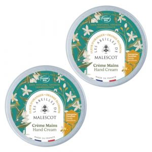 Les Abeilles de Malescot – Crème Hydratante pour les Mains au Miel et à la Cire d’Abeille Française – Peaux Sèches & Sensibles – Parfum Fleur d’Oranger – 100% Français & Certifié Bio (Les Abeilles de Malescot, neuf)