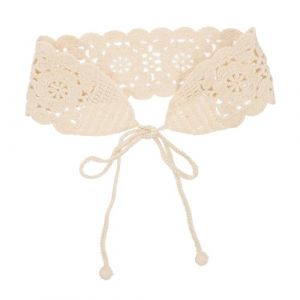 BELLIFFY 1 Pc bandeau châle enveloppements de cheveux pour les femmes Décoration élégante faux col polyvalent fausse chemise hair band vêtements faux col faux col amovible coton Beige (Hunation, neuf)