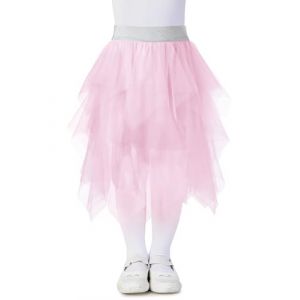tanzdunsje Jupes Tutu Jupe en Tulle pour Filles Jupes irrégulière Jupe de Danse Tutu Enfants Adolescents Adultes pour Costume de fête Princesse (FR/ES, Numérique, 120, 140, Taille Normale, Rose) … (eledance, neuf)