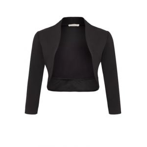 DANAEST - Boléro pour femme à manches 3/4, couvre-épaules courtes, élégant, adapté pour les fêtes (708), Noir , XXL Corto (Danaest, neuf)