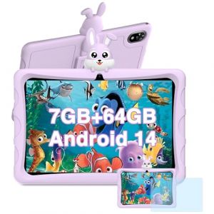 DOOGEE U9 Kid Tablette Enfants 10,1 Pouces Tablette Android 14, 7 Go + 64 Go (TF 1 to), Tablette éducative, Quad Core, 5060 mAh, WiFi 6, BT5.0, Tablette avec étui EVA (ZIPPY GOODS S.R.L., neuf)