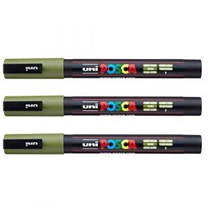 Posca - Marqueurs PC-3 M Uni-Ball - Gamme compl&egrave;te de 40 couleurs disponibles (Lot de 3) (Ponera, neuf)