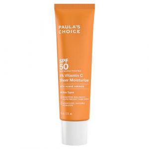 Paula's Choice 5% Vitamine C Crèmes de Jour SPF 50 - Crème Solaire Hydrate et Illumine la Peau - Calme les Signes de Sensibilité - avec 3 Dérivés de Vitamine C - Tous Types de Peaux - 60 ml (Paula's Choice Europe, neuf)