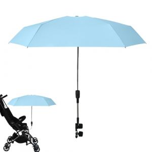 Ombrelle Poussette Universelle | Anti UV 50+ Ombrelle pour Poussette | Parapluie Poussette Bébé Confort avec Pince Réglable Pour La-ndau Poussette, Vélo, Fauteuil Roulant, Chaise de Plage (rentian, neuf)