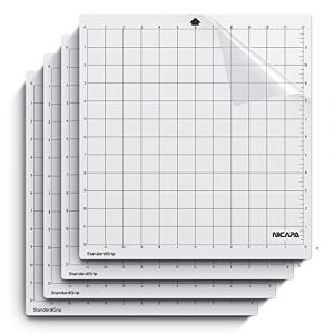 Nicapa Lot de 4 tapis de découpe pour Silhouette Cameo 4/3/2/1 [poignée standard 30,5 cm x 30,5 cm] Accessoires de rechange adhésifs flexibles antidérapants pour Silhouette Cameo (NICAPA, neuf)