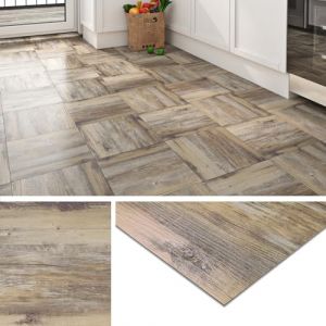 Livelynine Lino Sol Adhesif Bois Vieilli Dalle PVC Adhesive Sol Salle de Bain 30x30 32-Dalles Carrelage Adhesif Sol Cuisine Salon Revetement de Sol Adhesif pour Sol Chambre Dalle Autocollante Sol Bois (Livelynine Euro, neuf)