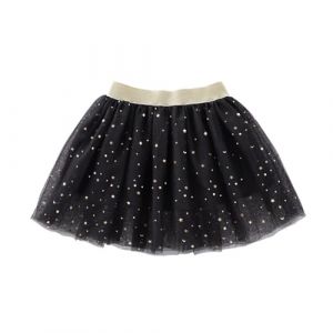 Jupe Tutu Danse Classique Fille Jupe de Robe de Faveur de F&ecirc;te de Princesse Jupe Tutu en Tulle &agrave; Paillettes &Eacute;toiles Jupes pour Filles pour Photographie Anniversaire F&ecirc;te Halloween (Black, 2-3 Years) (QinMM, neuf)