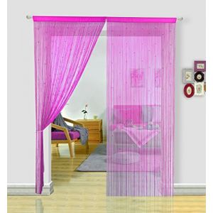 HSYLYM Spaghetti &agrave; Cordes Rideaux pour Le Salon Pearl Rideau intercalaire Home Decor, Rose, 90x245cm (HSYLYM Store, neuf)