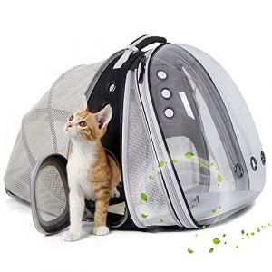Interfashioner Sac à Dos pour Chat avec Extensions Avant et arrière, Sac de Transport Extensible Double pour Transporter Un Gros Chat jusqu'à 9 kg chez Le vétérinaire et pour Voyager (Interfashioners, neuf)