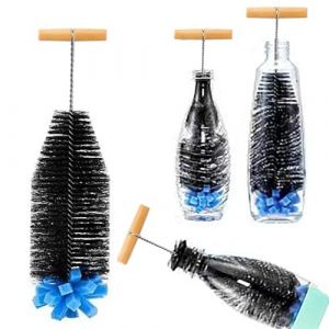 SZZETK Pinceau de Bouteille de 33 cm, Goupillon Bouteille, Brosse Dense pour Biberon, Gourde en Verre et Bouteilles &Eacute;troites, Bouteilles de Soda, biberons, Compatible avec Les Bouteilles SodaStream (SZZETK, neuf)