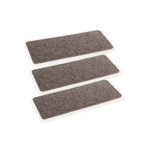 Astra Paillasson intérieur Beige Tapis Anti-salissures antidérapant - Paillasson 25x60 cm Lot de 3 paillassons hydrofuges - Rib Line Paillasson résistant Antistatique (Carpido, neuf)