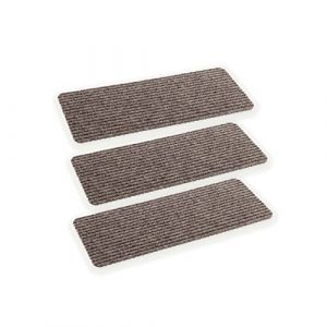 ASTRA Tapis de Sol intérieur Beige Tapis de propreté antidérapant - paillasson 25x60 cm Lot de 3 Hydrofuge – Rib Line Paillasson résistant Antistatique (Carpido, neuf)