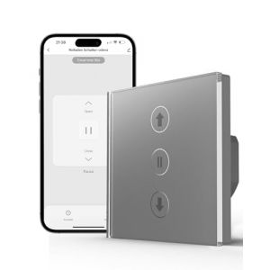 Allevoi Interrupteur Volet Roulant Connecté WiFi, Interrupteur Tactile de Stores Contrôle Intelligent via App SmartLife, Commande Vocale Alexa/Google, Minuterie Programmable (Fil Neutre Requis) (Allevoi, neuf)