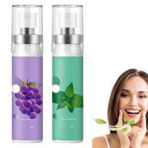 Spray Rafraîchissant pour l'Haleine, 20ml Spray D'haleine Buccale, Vaporisateur D'Halitose D'Odeur Orale, Petit Portatif à Souffle Frais, 2 Pièces (Elliot  Ree, neuf)