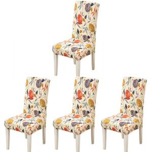 ARNTY Housse de Chaise, Housse de Chaise Salle à Manger 4/6 Pièces Housse Chaise Extensible pour Mariage Moderne, Hôtel, Décor de Restaurant (KINGSON PLUS, neuf)