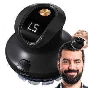 Tondeuse à cheveux sans fil pour homme – Tondeuse à barbe portable à piles avec 3 protections, adaptée aux cheveux gras (huile et brosse incluses) (SHGHYX, neuf)
