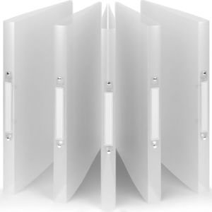 ACROPAQ - 5 x Classeur souple A4 | 2 anneaux | Avec étiquettes de dos, Dos de 2,5 cm, Couleur Air de la collection Nature - Petit classeur plastique A4 souple, Classeurs 2 anneaux, Farde (Acropaq, neuf)