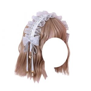 Accessoires for cheveux Lolita Fashion, serre-t&ecirc;te en fil gris, postiche n&oelig;ud, serre-t&ecirc;te femme de chambre, &eacute;pingle &agrave; cheveux for fille, serre-t&ecirc;te cosplay(Grey) (FFNWFHZ, neuf)