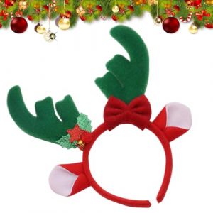 Serre-t&ecirc;te de No&euml;l en bois de dessin anim&eacute; | Adorable serre-t&ecirc;te de No&euml;l avec bois - Adultes Cheveux fins et &eacute;pais D&eacute;coration de t&ecirc;te de vacances d'hiver pour d&icirc;ner (ruixjz, neuf)