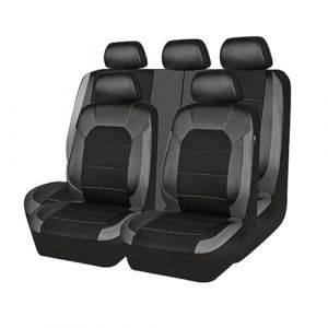 Housses de si&egrave;ge de voiture pour Renault Clio 2 3 4 5 MK3 MK4 Megane 2 3 4 CC - Ensemble de protection de si&egrave;ge en cuir antid&eacute;rapant - B/noir et gris (suiyueheng, neuf)