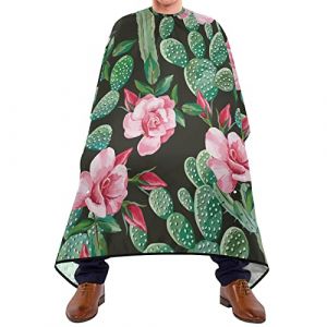 Roses Et Cactus Blouse Coiffeur Imperm&eacute;able Peignoir Coiffure Antistatique Robe De Coiffure Pour Barbiers Instituts De Beaut&eacute; Salon (ytuqqq, neuf)