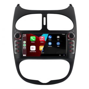 Autoradio pour Peugeot 206 206cc Citroen C2 (2002-2010) Carplay Android Auto sans Fil &Eacute;cran Tactile FM/AM/RDS Bluetooth/Commande au Volant (QHDKJYX, neuf)