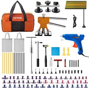 VEVOR Kit D&eacute;bosselage Carrosserie 89PCS Outil de D&eacute;bosselage sans Peinture Extracteur Dor&eacute; et Pont Kit de R&eacute;paration de Bosses Marteau Coulissant Pistolet &agrave; Colle Chaud Surfaces M&eacute;talliques Voiture (VEVOR Store FR, neuf)