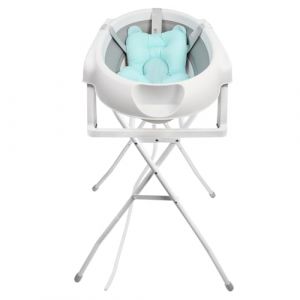 OHMG 3 in 1 Baignoire Ergonomique pour B&eacute;b&eacute; avec Support et Table &agrave; Langer,Fermeture Compacte,baignoire pliable bebe,baignoire bebe sur pied,bain bebe,pour nouveau-n&eacute;s jusqu'&agrave; 3 mois (jusiZL, neuf)