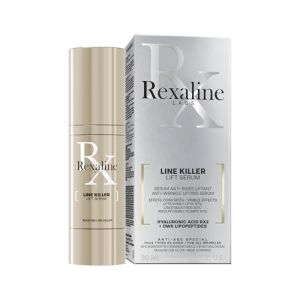 Rexaline Line Killer Lift Sérum – Sérum Anti-Rides Liftant Visage – Acide Hyaluronique RX2, Lipopeptides DWK, Pivoine & Peptides – Ovale Redéfini & Rides Comblées – 30ml (Rexaline Paris, neuf)