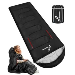 Sportneer Schlafsack Sac de Couchage Fille, Noir, 216x83cm (TSMART, neuf)