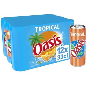 Boisson Aux Fruits Tropical OASIS - le pack de 12 canettes de 33cL (March&eacute; Parisien, neuf)