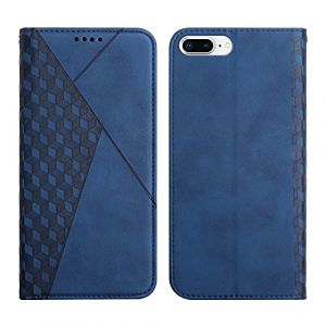KOUYI Coque pour iPhone 6S Plus/iPhone 6 Plus (5,5 Pouces), Premium Flip Housse Étui Protection Rabat Clapet Portefeuille Phone Cover Magnétique [Porte Cartes] Antichoc Béquille Cover (Bleu) (Kouyi EU Store, neuf)