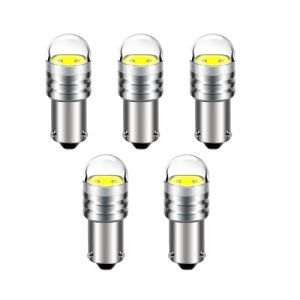 SOFOC-BAX9S Ampoule LED Voiture 2W COB 12V 150lm 6000K Blanc Haute Puissance Feu Stop Feu de Recul Feu de Gabarit Durable &Eacute;clairage Ext&eacute;rieur 5Pcs (Sofoc-EU, neuf)