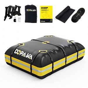 Coffre de Toit de Véhicule Sac de Toit Voiture pour Voyage Résistant aux Intempéries Matériau 1000D Pliable,Convient à Tous Les véhicules avec/sans Porte-Bagages (shen zhen shi zi ran ke ji you xian gong si, neuf)