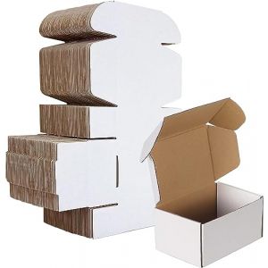 HORLIMER Petite Boîte Carton d'expédition 153x102x76mm Lot de 50, Carton de Livraison Pliable pour Expédition Postale, Courrier ou Cadeau, Blanc (WallArters, neuf)