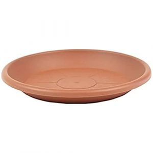 greemotion Soucoupe pour pot de fleur rond couleur terre cuite Ø34 cm - Dessous de pot de fleurs en plastique - Sous-pot pour plantes - Plateau pour pot de fleurs rond (homeflixx, neuf)