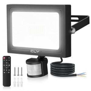 CLY Projecteur Led Exterieur Detecteur de Mouvement 35W, 3290LM Eclairage Exterieur avec Detecteuret T&eacute;l&eacute;commande 10 Luminosit&eacute; Spot Led Ext&eacute;rieur avec D&eacute;tecteur Blanc Froid, &Eacute;tanche IP66 pour Garage (kelazhineng-Direct, neuf)