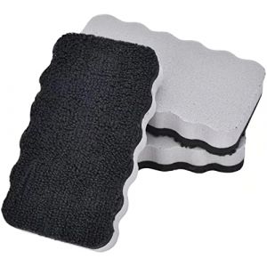 Lot de 3 &eacute;ponges pour tableau blanc, magn&eacute;tiques et lavables &agrave; la main, en microfibre, pour tableau &agrave; feuille, tableau m&eacute;mo, tableau magn&eacute;tique, tableau d'&eacute;criture (3 gris) (DANXUE TRD, neuf)