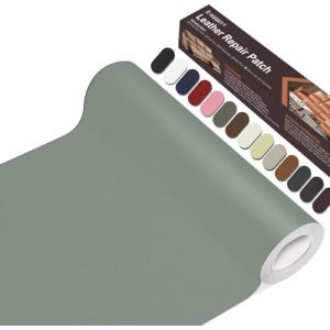 Simili Cuir Autocollant, 20 x 100cm Patch de Réparation en Cuir, Patch Cuir Auto-adhésif Rénovation Pour Siège de Voiture, Meubles, Canapé, Sacs à Main, Vestes, Chaises.(Gris Clair) (ZR-EU, neuf)