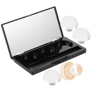 PLAFOPE Palette Vide pour Fard &agrave; Paupi&egrave;res avec Miroir Plateau de Rangement Portable et Godets Ronds Aluminium Bo&icirc;te Maquillage Compacte pour DIY (Comexs, neuf)