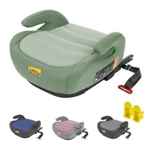 Jovikids Rehausseur Voiture Enfant, ISOFIX de 125 &agrave; 150 cm (Environ 6 &agrave; 12 ans 15-36 Kg), Si&egrave;ge Auto groupe 2 3, ECE R129, l&eacute;ger, Rehausseur Isofix (Vert) (Jovikids Car Seats, neuf)