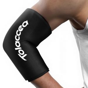 Poche de Glace Genou ou Coude pour Thérapie chaude et froide, Poche de froid flexible de manchon de compression froid Gel réutilisable pour soulager la douleur au coude(Noir, S)(1 Pièce) (TOLACCEA, neuf)