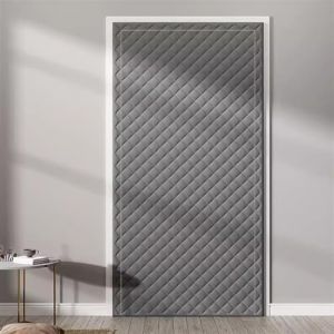 SK Studio Rideau de Porte Isolant Thermique, Rideau Occultant Anti Froid Rideaux Salon Anti Bruit pour Couloirs, Portes, Patio Gris, 80x180cm (iRich U EU, neuf)