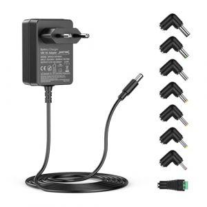 NASTIMA Chargeur 12V 1A pour Voiture Électrique pour Enfants Pour Voiture Électrique pour Enfants, SUV ATV, moto, etc., Chargeur Universel 12V avec Voyant Lumineux, Équipé de 8 Types de Convertisseurs (JXK-EU, neuf)