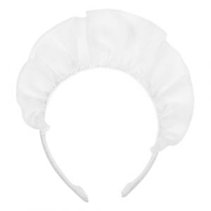 Homoyoyo Diadème de servante bandeau cerceau de cheveux Bandeau à la mode Bande de jeu de rôle costume de fête cosplay costume de femme de chambre Bandeau de nouveauté en tissu blanche (HuanYH, neuf)